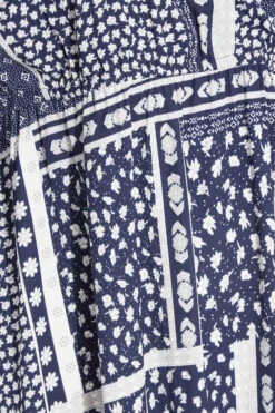 LIMITED COLLECTION Curve Navy Blue Patchwork Print Cold Shoulder Dress -JOICY Clothing Shop f6f0e2c8 ca7f 44 217037 Z