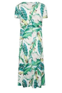 YOURS Curve White Leaf Print Maxi Wrap Dress 11 YOURS Curve White Leaf Print Maxi Wrap Dress -JOICY Clothing Shop f766cfd2 0b06 46 302163 Y