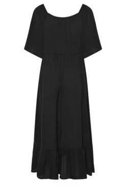 LIMITED COLLECTION Curve Black Ruched Angel Sleeve Dress -JOICY Clothing Shop f7e1d518 62ee 45 214535 Y