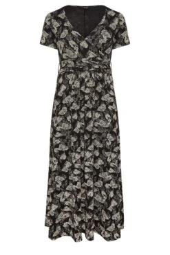 YOURS Curve Black Floral Wrap Tie Waist Maxi Dress -JOICY Clothing Shop fa4465d8 bf37 4b 301910 X