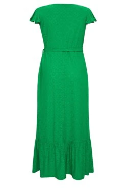 YOURS Curve Green Broderie Anglaise Wrap Maxi Dress -JOICY Clothing Shop fafd5160 d506 4c 137539 Y