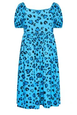 LIMITED COLLECTION Curve Blue Leopard Print Midaxi Dress -JOICY Clothing Shop fb3dd579 498d 45 215828 Y