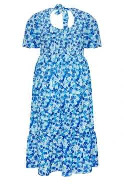 LIMITED COLLECTION Curve Blue Ditsy Print Shirred Midaxi Dress 13 LIMITED COLLECTION Curve Blue Ditsy Print Shirred Midaxi Dress -JOICY Clothing Shop fbff5fb3 fde7 44 215539 Y
