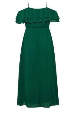 YOURS LONDON Curve Forest Green Bardot Ruffle Maxi Dress -JOICY Clothing Shop fc604033 c490 43 161882 Y