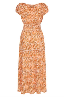 Curve Orange Floral Print Bardot Maxi Dress -JOICY Clothing Shop fdb81afc ed62 46 137101 Y