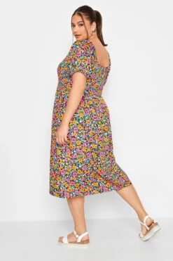 LIMITED COLLECTION Curve Yellow Floral Midaxi Dress