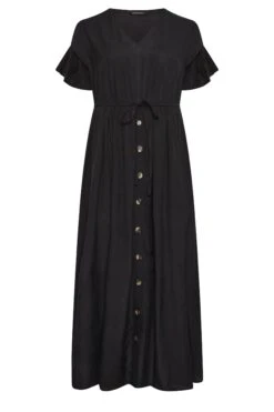 LIMITED COLLECTION Curve Black Frill Sleeve Cotton Maxi Dress -JOICY Clothing Shop fe8d86b5 b419 40 215680 X